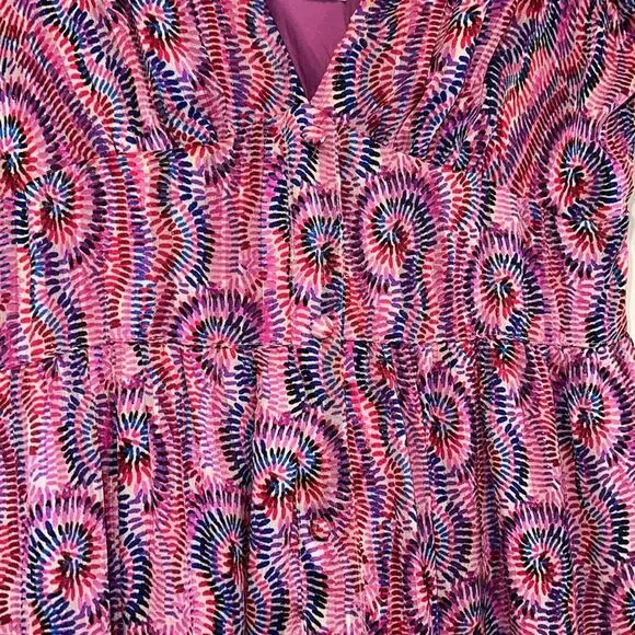 POLIN art MOI BNWT pink swirl patterned midi - Picture 3 of 8